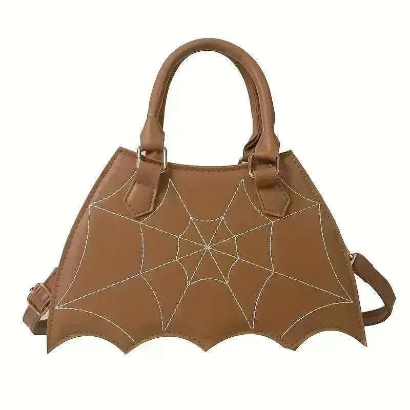Halloween Bat & Spider Web Crossbody Bag