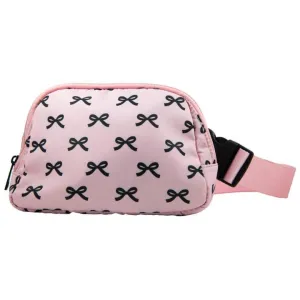 Handbag | Pink Mini Black Bows Belt Bag | Katydid