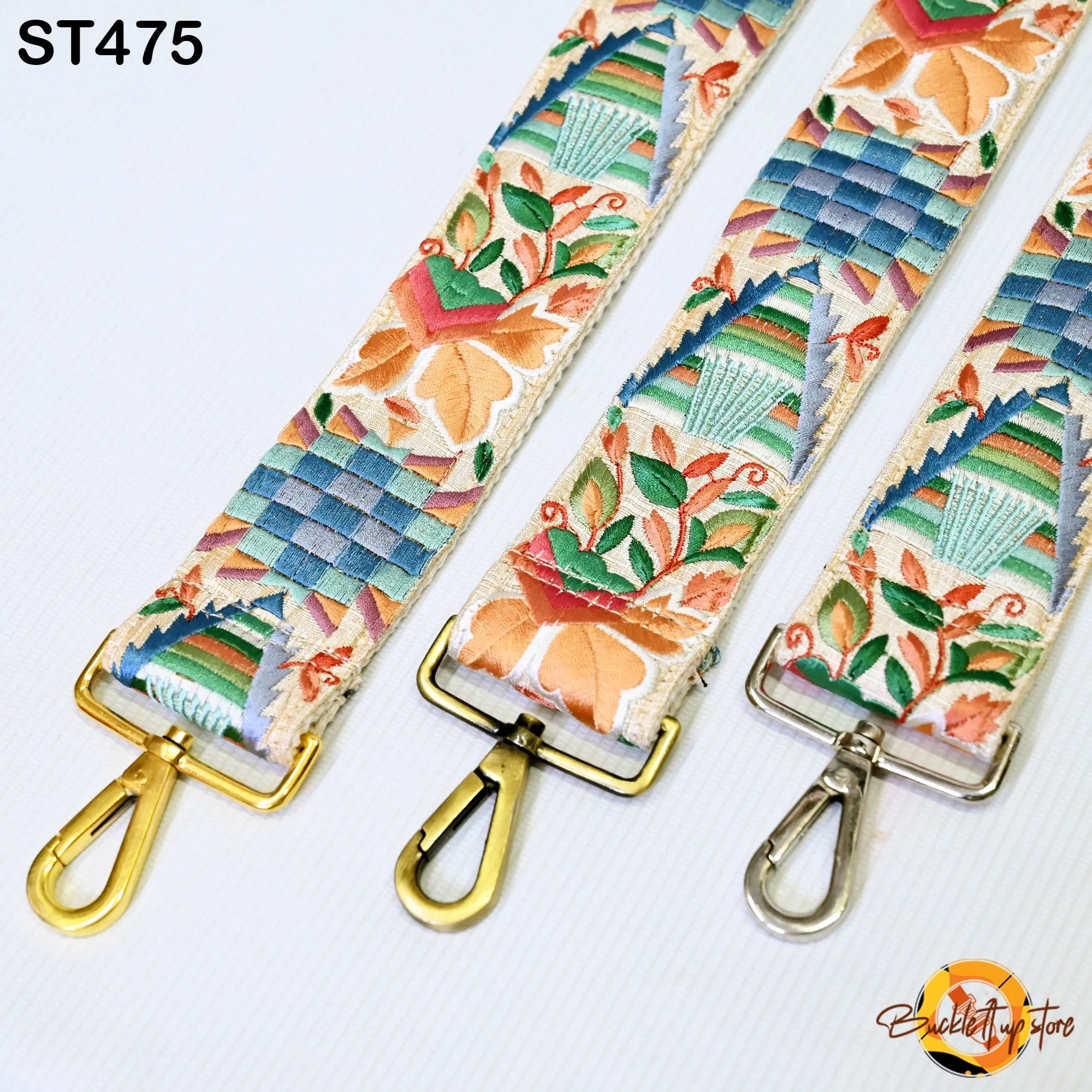 Handbag Strap Gift Girlfriend Floral Embroidery Crossbody Strap for Sling Bag Replacement Strap Embroidered Boho Purse Strap Guitar Strap