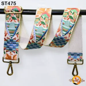 Handbag Strap Gift Girlfriend Floral Embroidery Crossbody Strap for Sling Bag Replacement Strap Embroidered Boho Purse Strap Guitar Strap