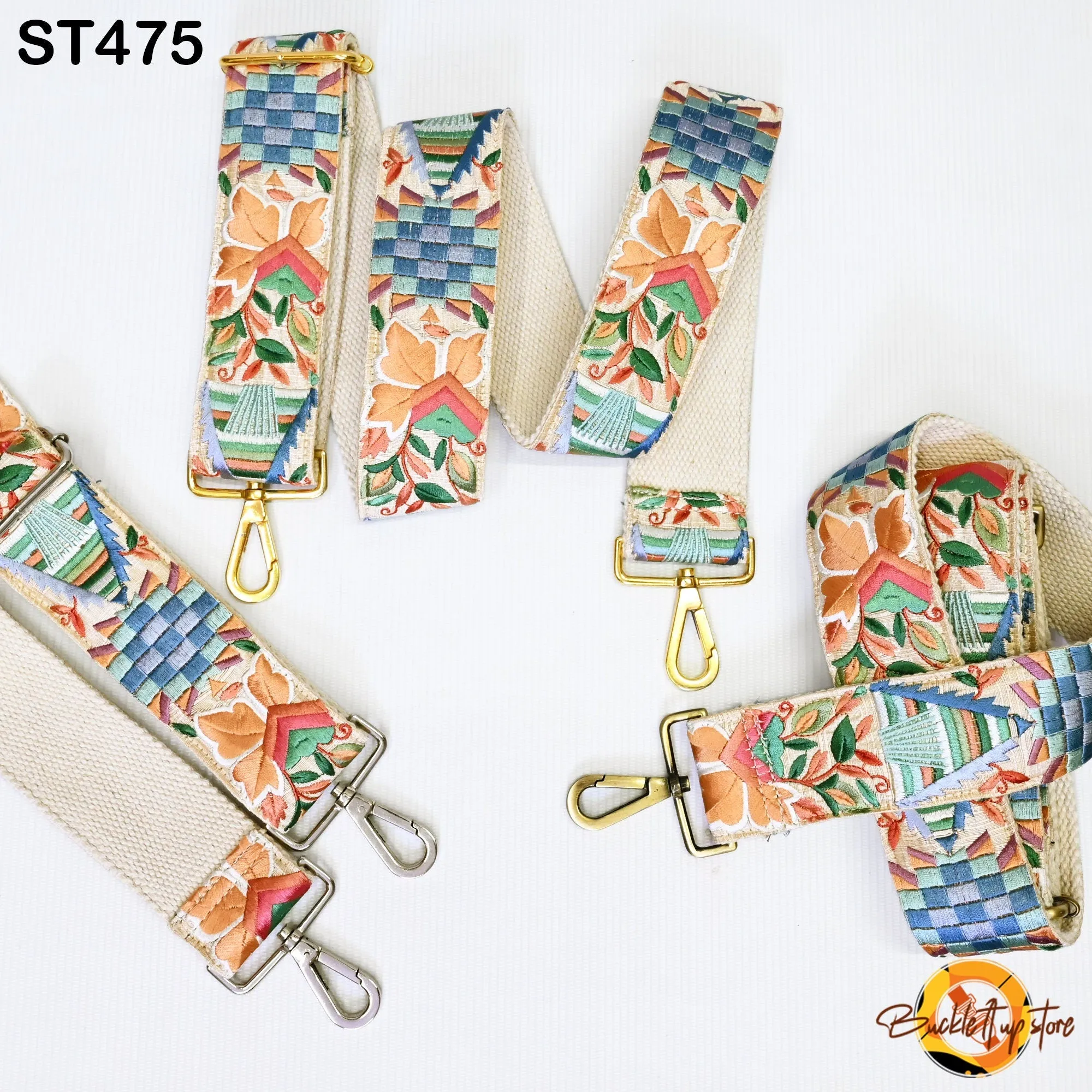 Handbag Strap Gift Girlfriend Floral Embroidery Crossbody Strap for Sling Bag Replacement Strap Embroidered Boho Purse Strap Guitar Strap