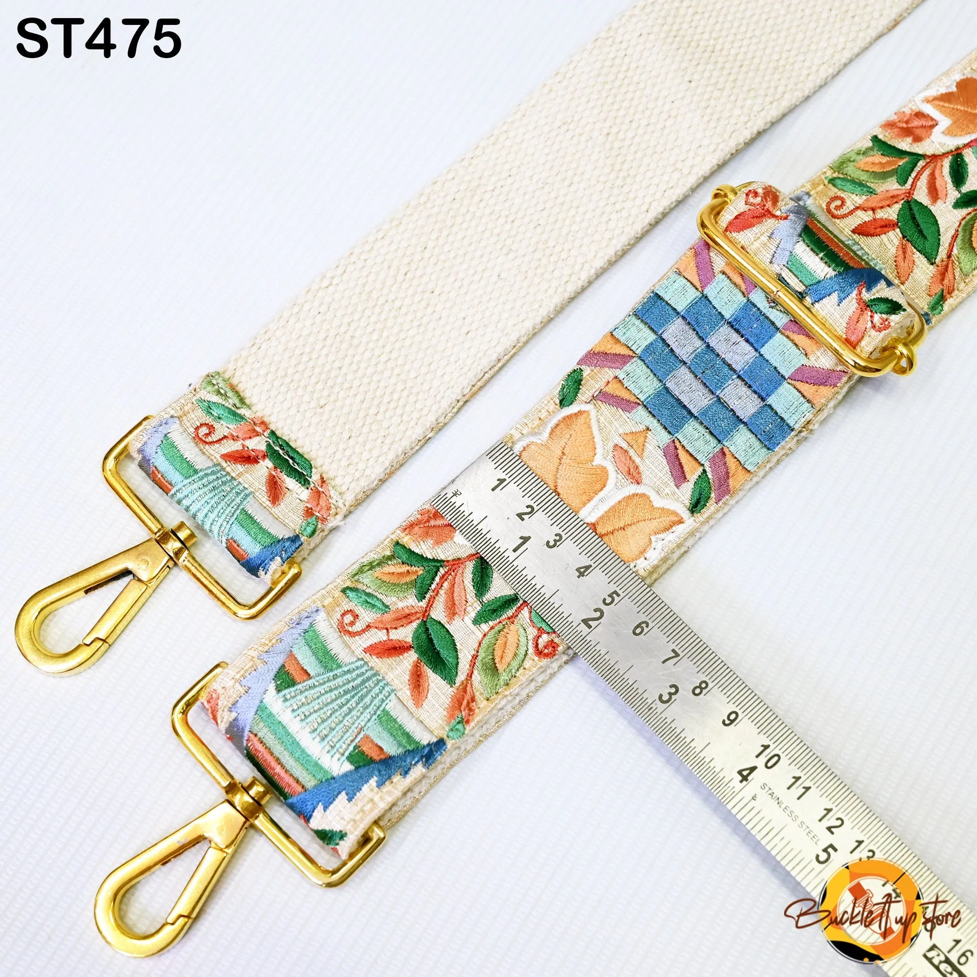 Handbag Strap Gift Girlfriend Floral Embroidery Crossbody Strap for Sling Bag Replacement Strap Embroidered Boho Purse Strap Guitar Strap