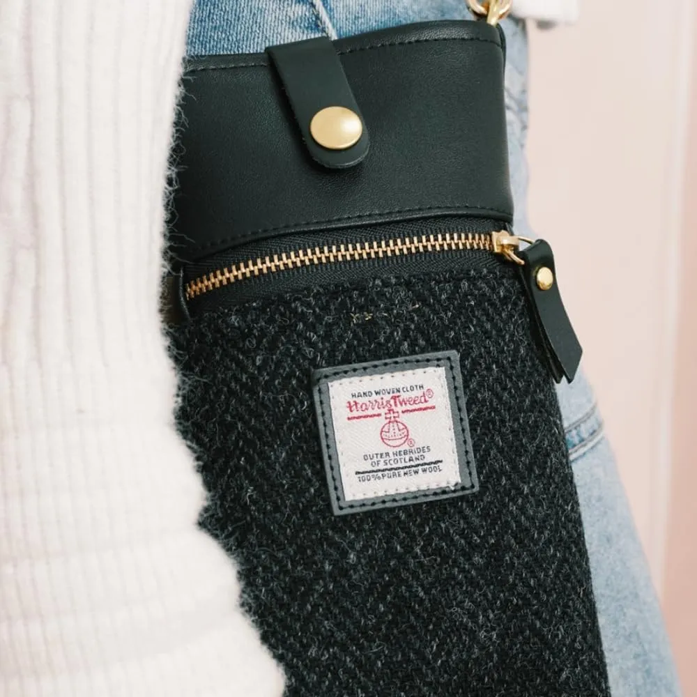 Harris Tweed Small Crossbody Bags for Women Designer Cell Phone Bag Wallet Purses Adjustable Strap With Zipper