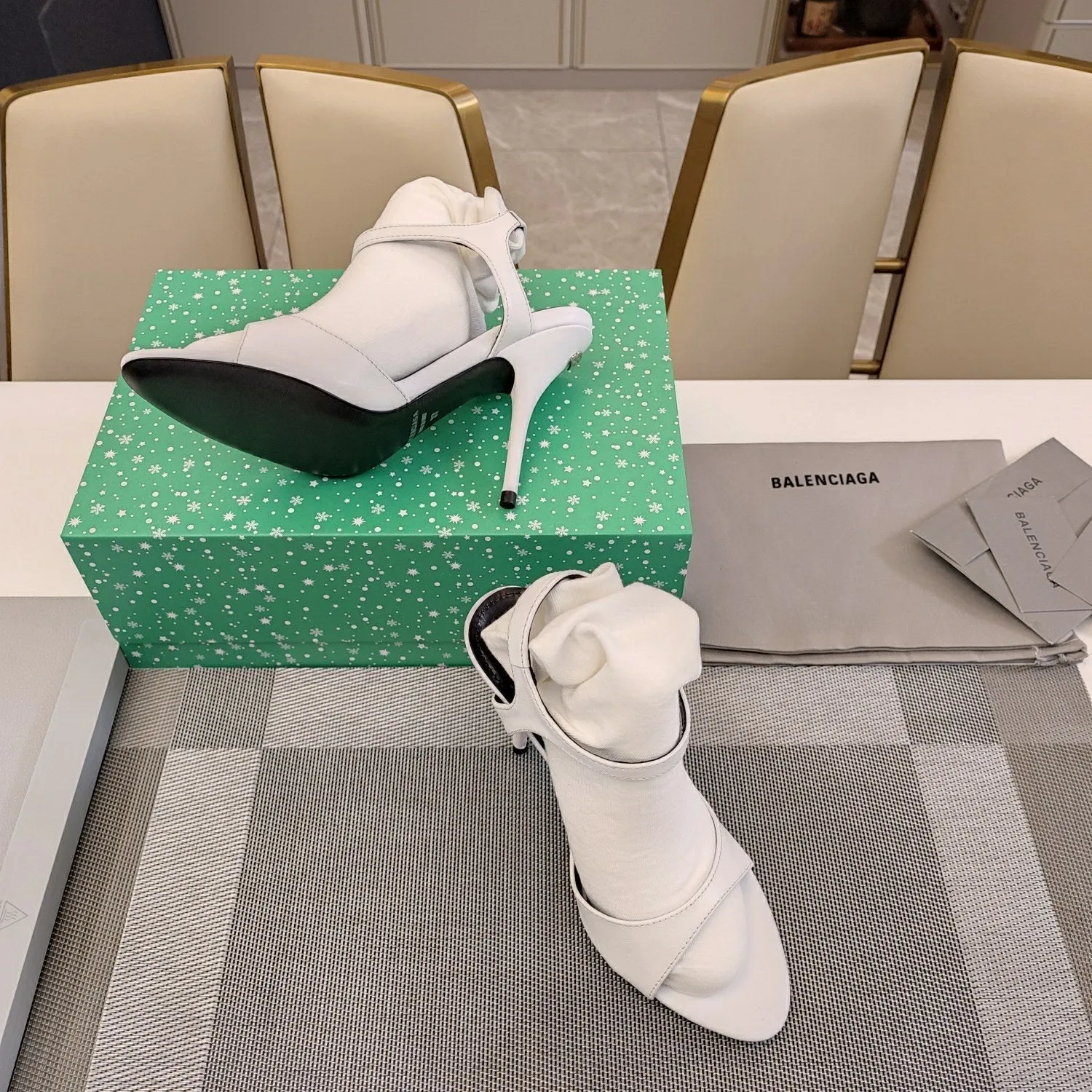 HEEL Balanciaga STRAPPY HIGH WHITE Customer-first IN TOE CALFSKIN Members-only OPEN