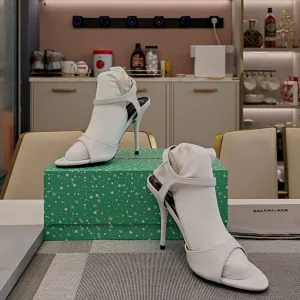 HEEL Balanciaga STRAPPY HIGH WHITE Customer-first IN TOE CALFSKIN Members-only OPEN