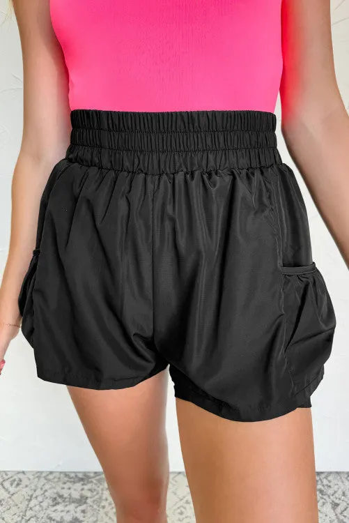High Waist Pocketed Casual Shorts