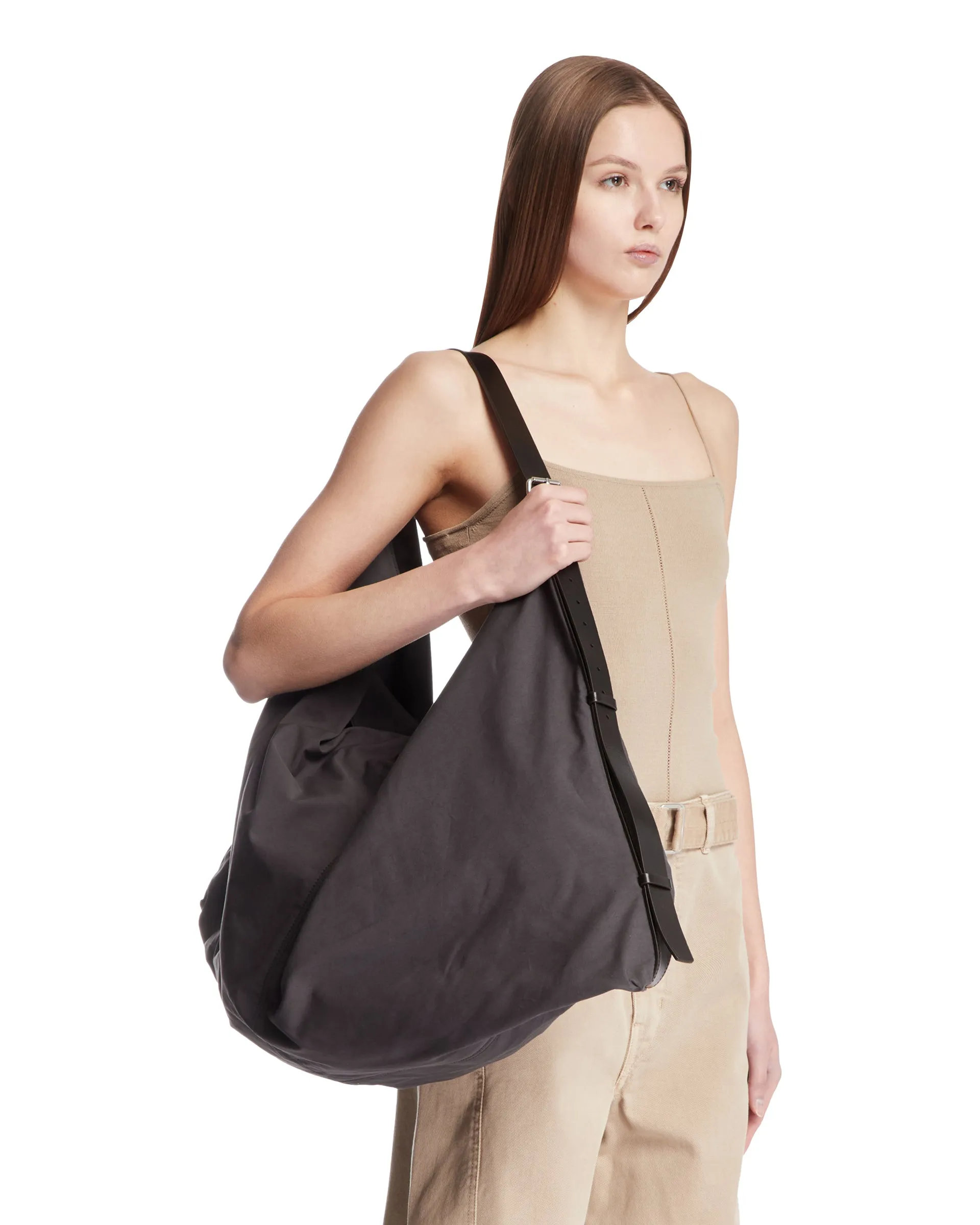 Hobo Bag Flag Grigia Scura