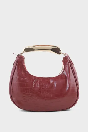 Hobo Hand Bags B15183-Maroon