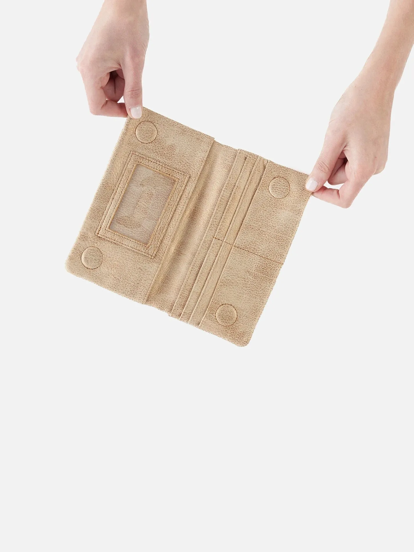HOBO Lumen Wallet: Metallic Leather