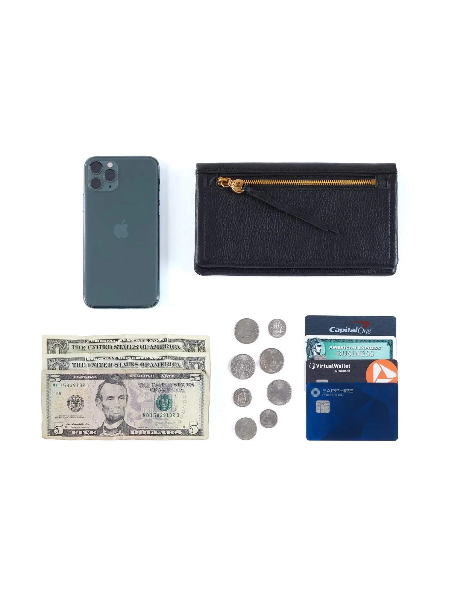 HOBO Lumen Wallet: Metallic Leather
