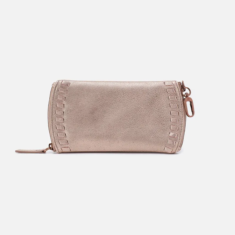 HOBO | Spark Double Eyeglass Case, Pink Gold Metallic