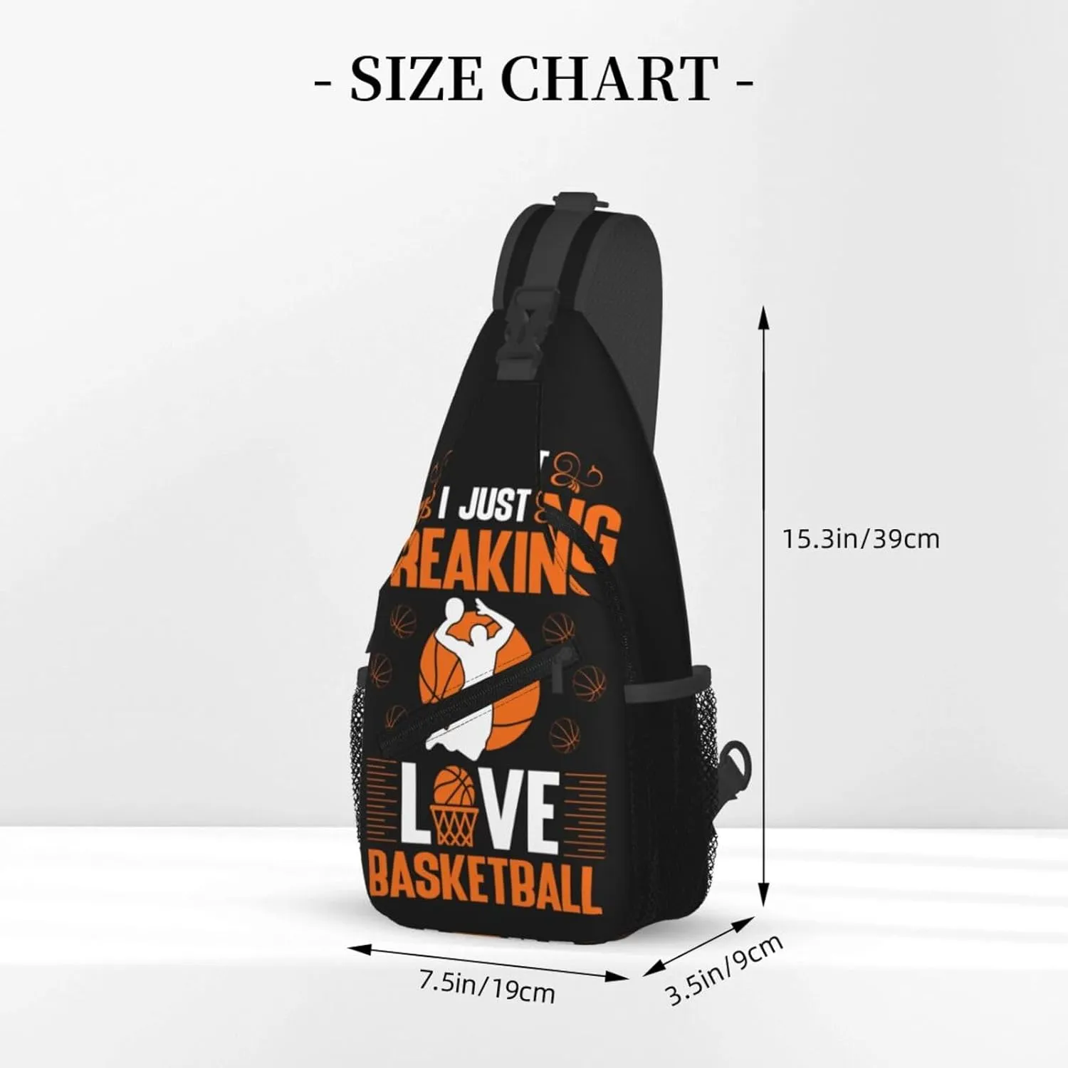 I Just Freaking Love Basketball Chest Bags Crossbody Sling Bag Shoulder Bag Travel Hiking Daypack For Men Women