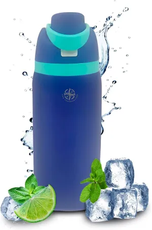 Insulated Stainless Steel Water Bottle with Straw, Insulated Tumbler With Locking Lid, Double Walled & Vacuum Insulated Water Bottle Packable for Travel Leak Proof & BPA Free (Lilac, 32 OZ)