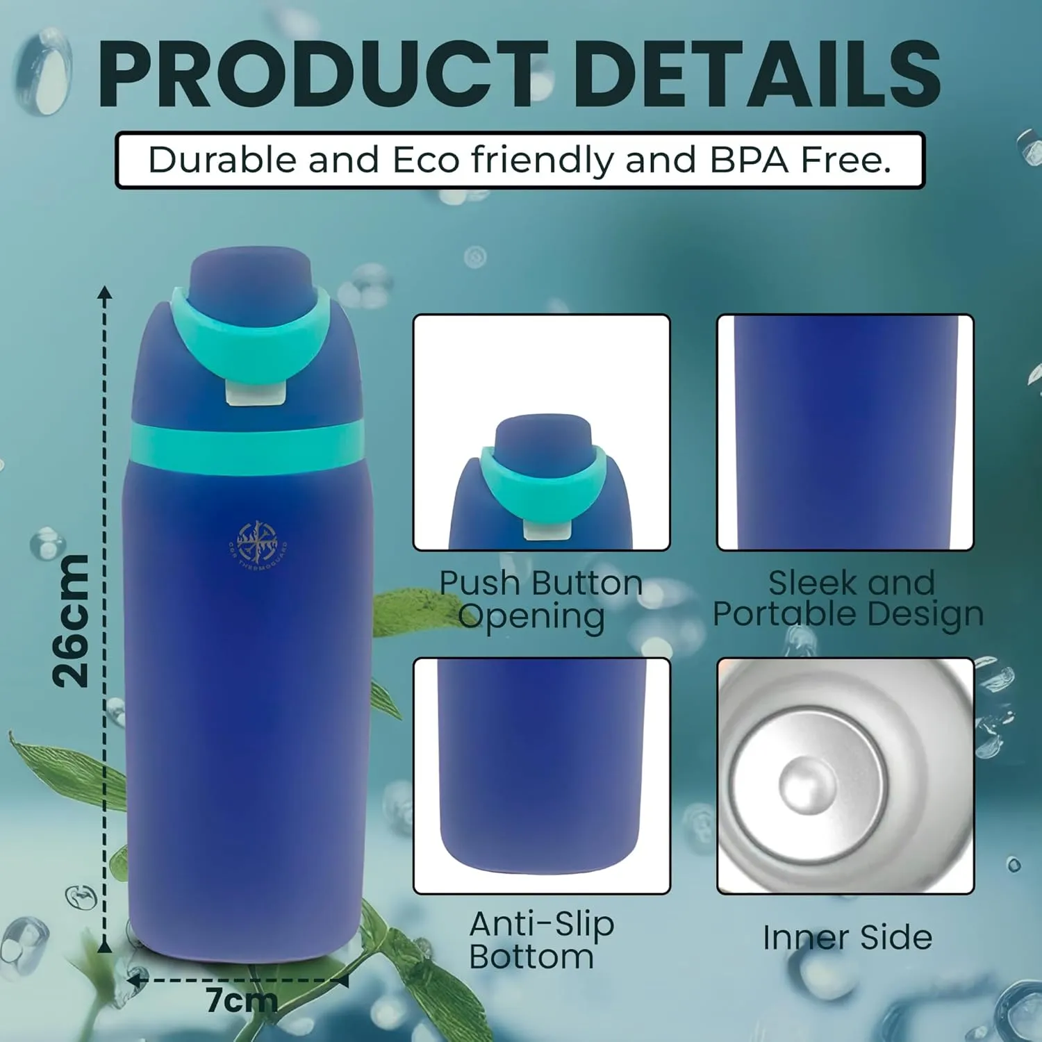 Insulated Stainless Steel Water Bottle with Straw, Insulated Tumbler With Locking Lid, Double Walled & Vacuum Insulated Water Bottle Packable for Travel Leak Proof & BPA Free (Lilac, 32 OZ)