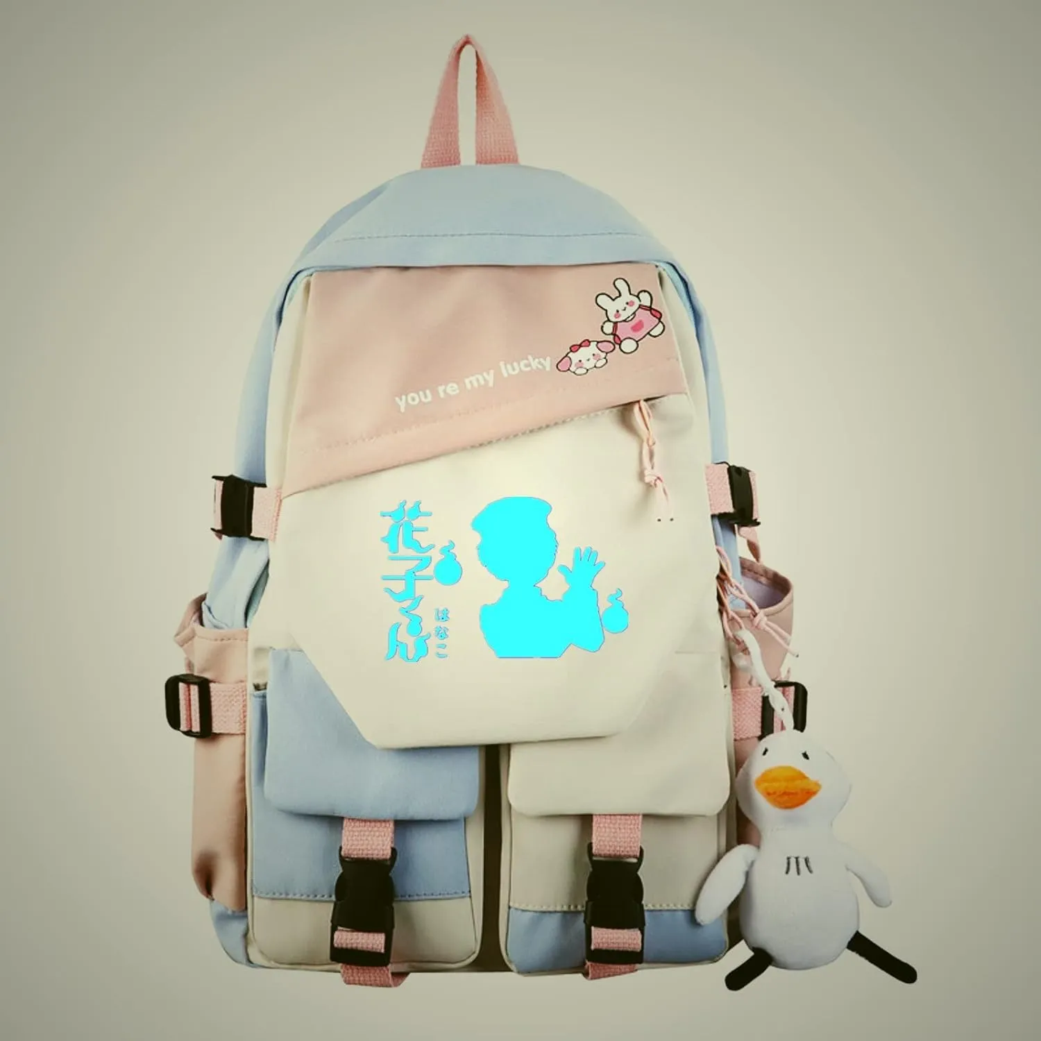 ISaikoy Anime Toilet-bound Hanako-kun Backpack Bookbag Shoulder School Bag Daypack Laptop Bag 11