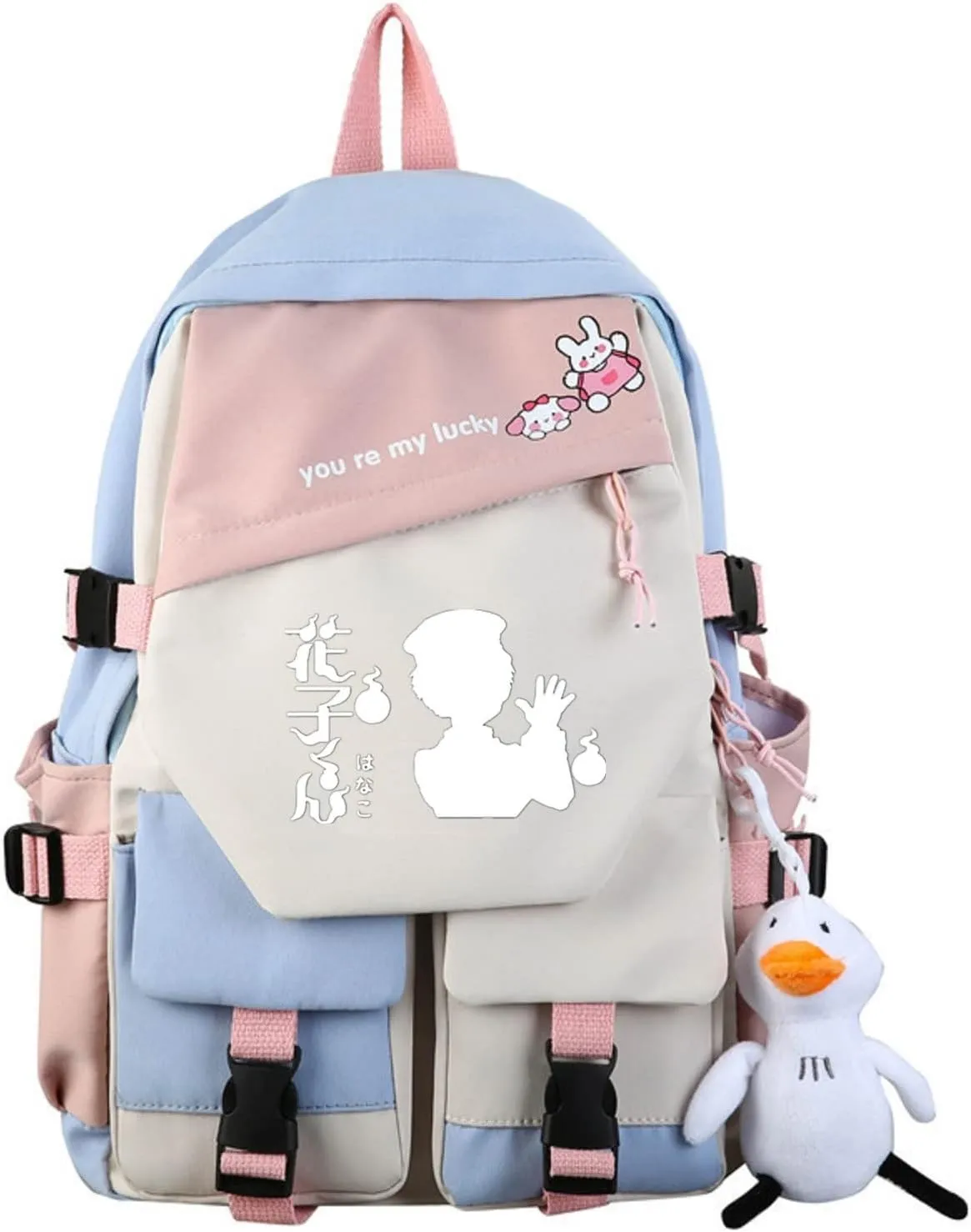 ISaikoy Anime Toilet-bound Hanako-kun Backpack Bookbag Shoulder School Bag Daypack Laptop Bag 11
