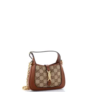 Jackie 1961 Chain Hobo Crystal Embellished GG Canvas Mini