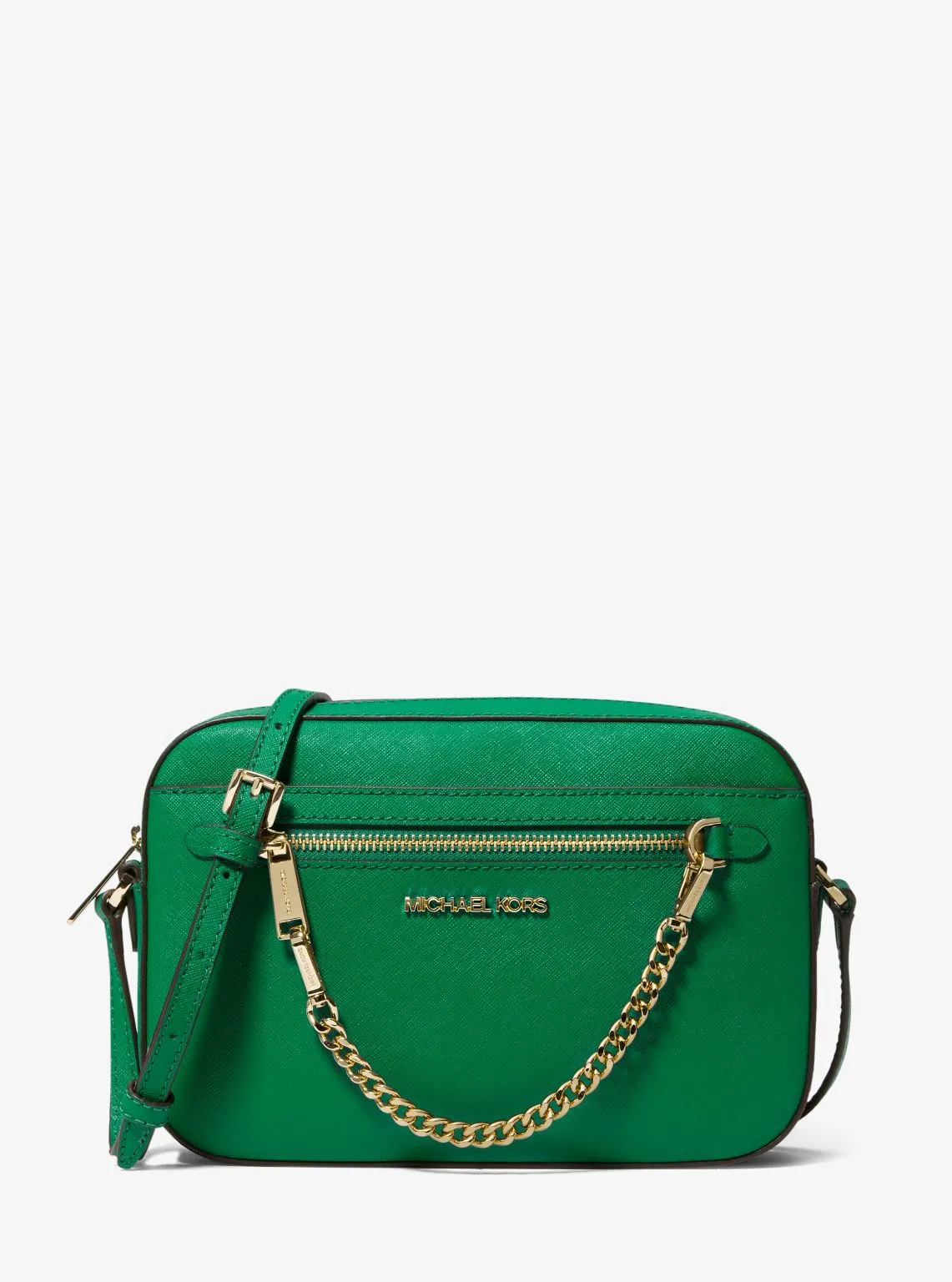 Jet Set Large Saffiano Leather Crossbody Bag
