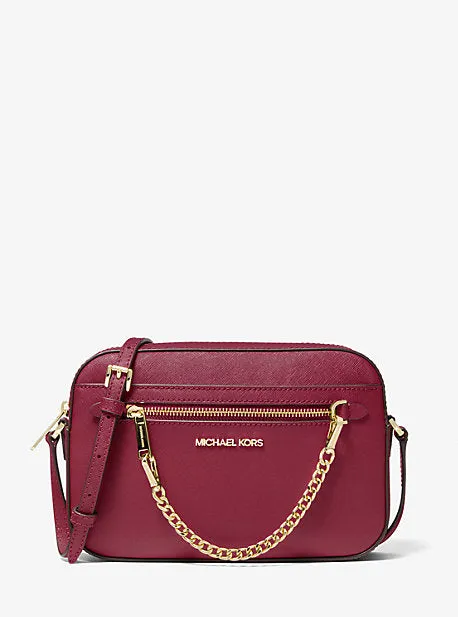 Jet Set Large Saffiano Leather Crossbody Bag