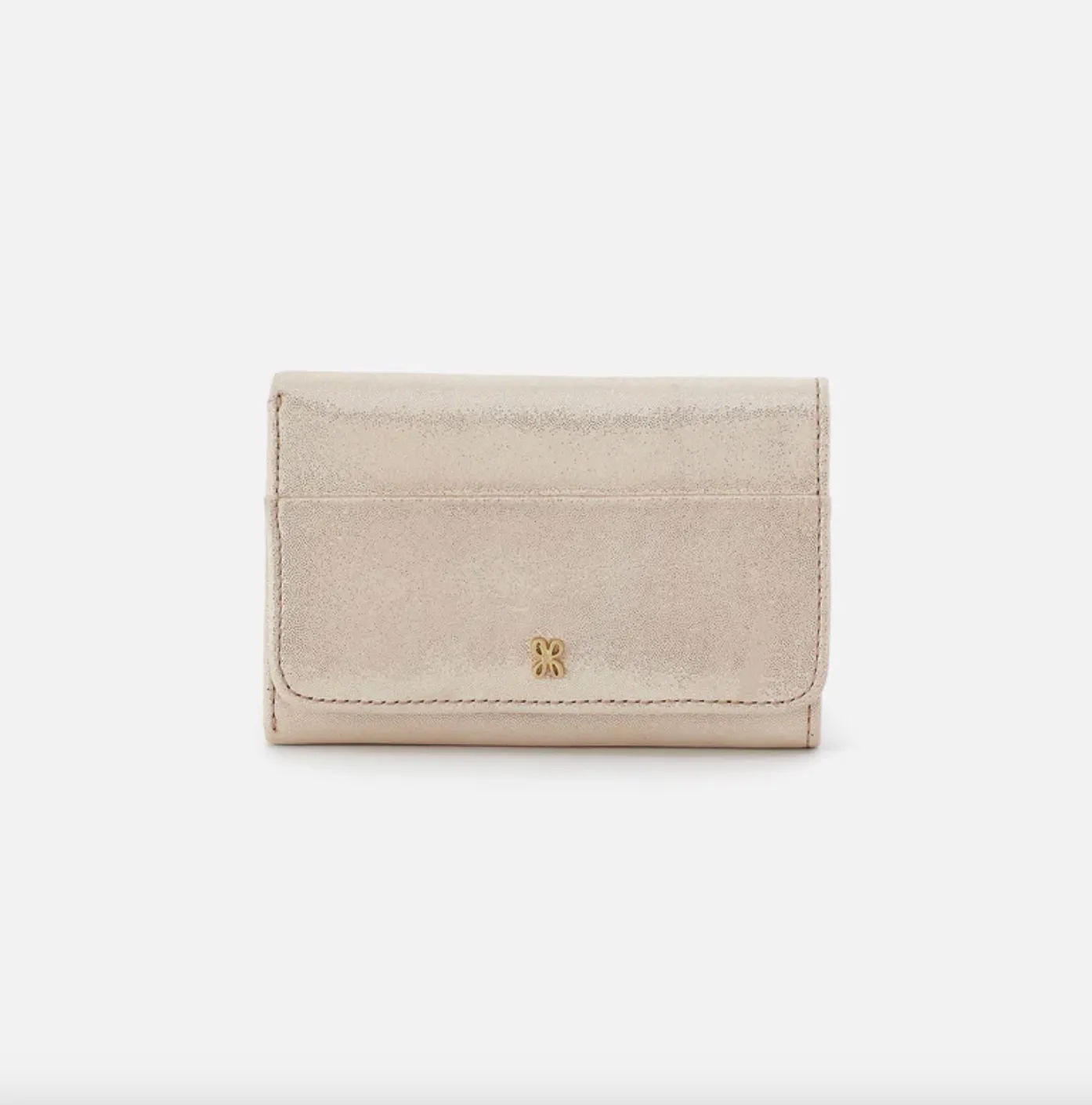Jill Trifold Wallet | Metallic Leather