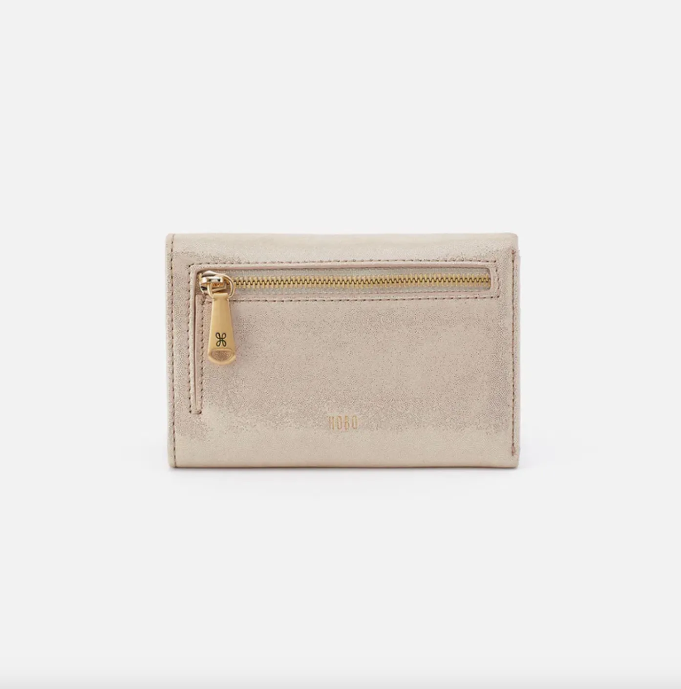 Jill Trifold Wallet | Metallic Leather