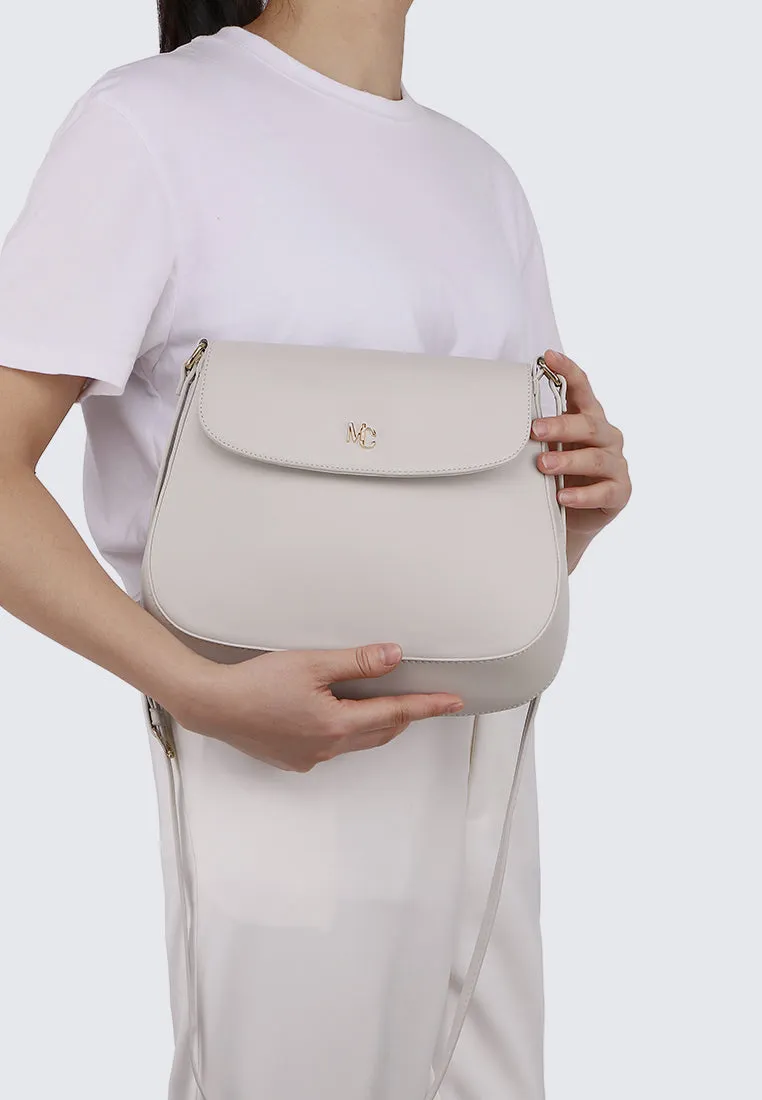 Kale Hobo Shoulder Bag (White)