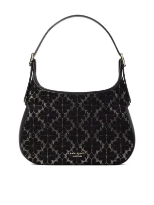 Kate Spade Flower Jacquard Metallic Penny Small Hobo Black Multi