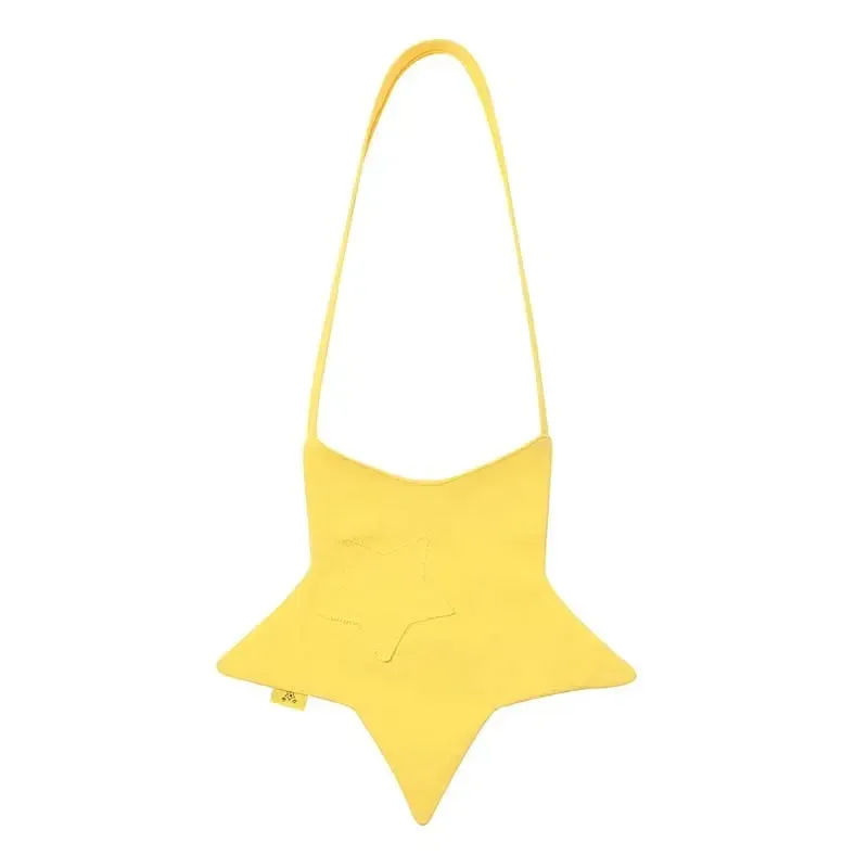 Kawaii Bag Star Shape Messenger Bag Women Y2K Vintage Crossbody Bag Strap Girls Bag Korean Designer 2000s Aesthetic Shoulder Bag
