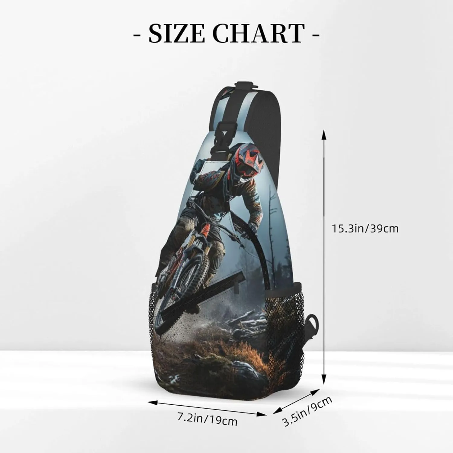 KHiry Sling Bag for Women Men Crossbody Bag Small Sling Backpack Snowy Owl Eyes Chest Bag Hiking Daypack
