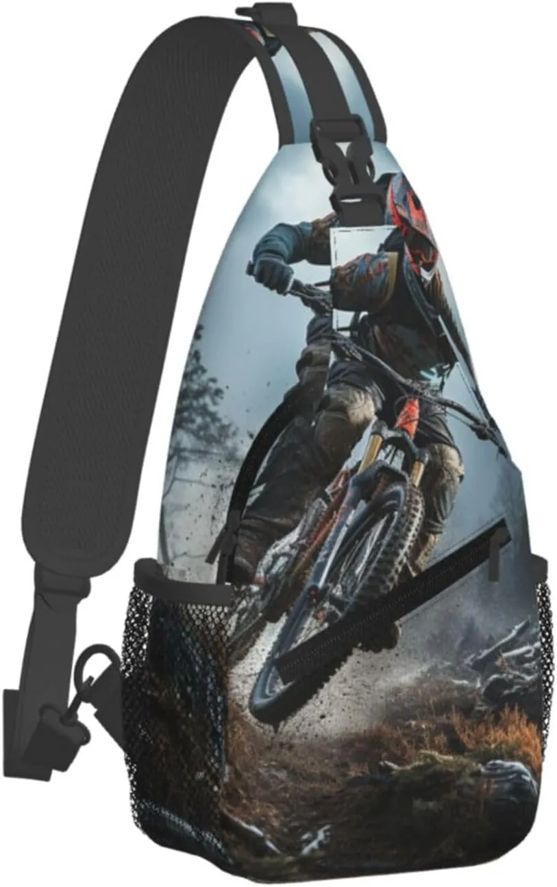 KHiry Sling Bag for Women Men Crossbody Bag Small Sling Backpack Snowy Owl Eyes Chest Bag Hiking Daypack