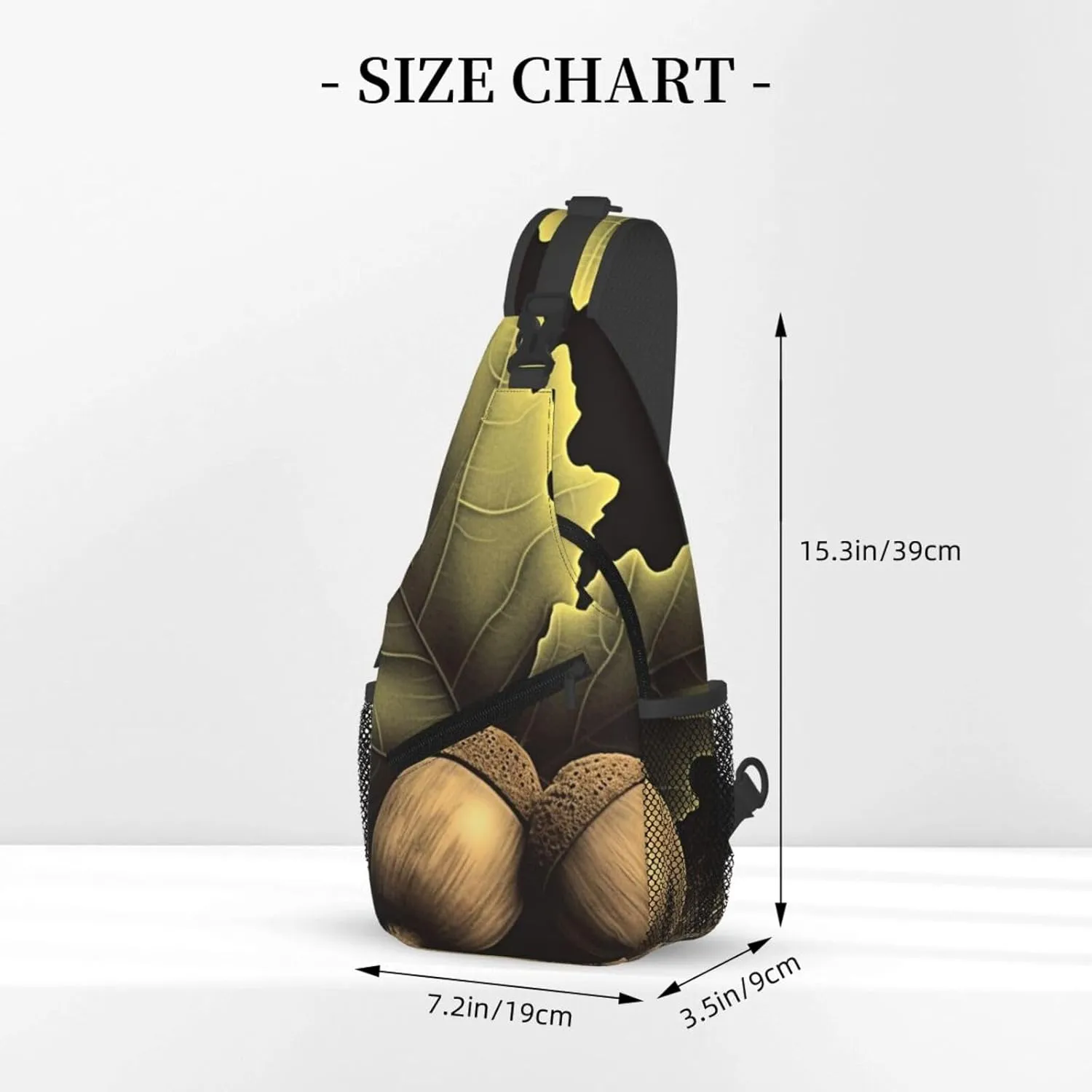 KHiry Sling Bag for Women Men Crossbody Bag Small Sling Backpack Snowy Owl Eyes Chest Bag Hiking Daypack