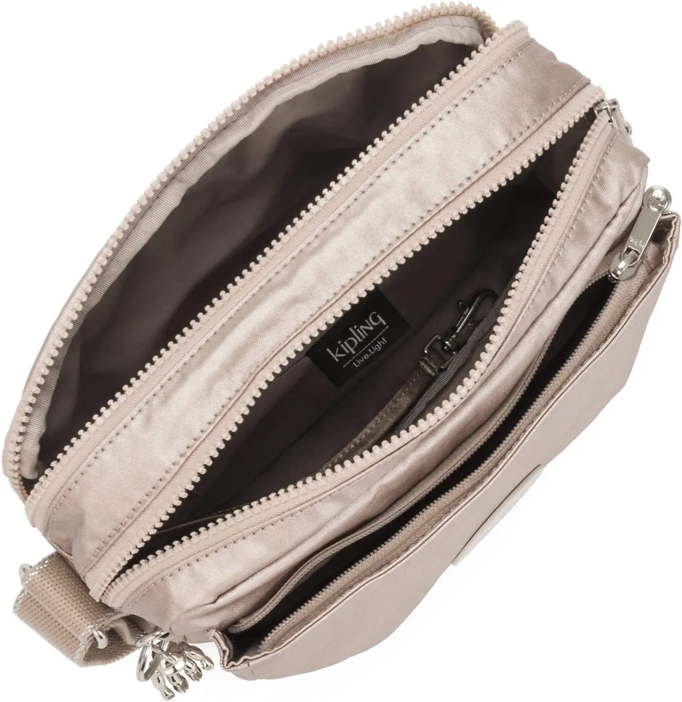 Kipling Women’s Abanu Medium Crossbody Bag, Lightweight, Adjustable Nylon Waist Pack with Multi-Compartment Zip Pockets