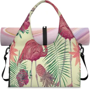 KOBLEN Yoga Gym Bags for Women Duffel Bag with Shoe Compartment and Yoga Mat Portable Weekender Bags for Pilates Travel Offices Workout Beach