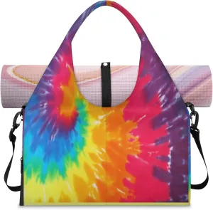 KOBLEN Yoga Gym Bags for Women Duffel Bag with Shoe Compartment and Yoga Mat Portable Weekender Bags for Pilates Travel Offices Workout Beach