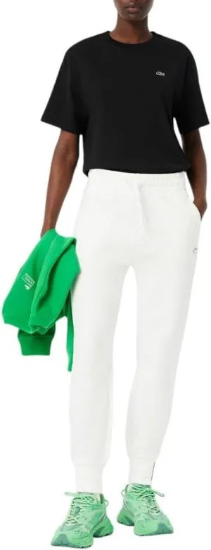 Lacoste Women's Drawstring Cotton Joggers, White, 10