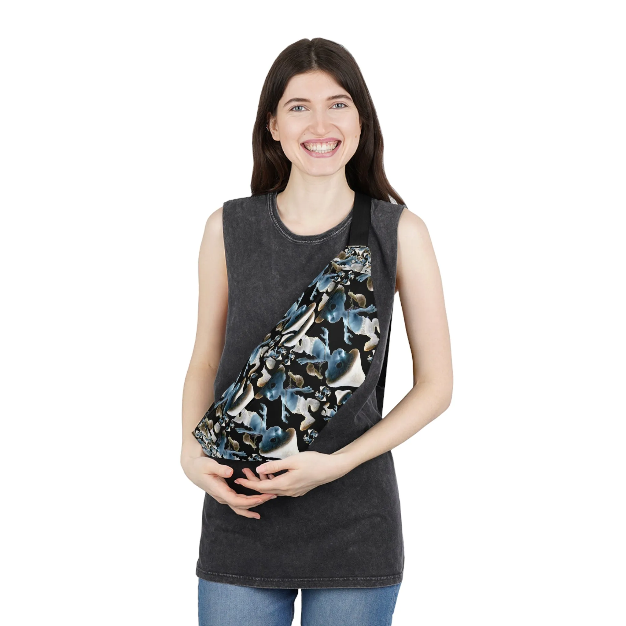 Large Fanny Pack/Bum Bag - SmurfCat WeLiveWeLoveWeLie