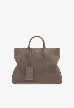 Large Star Shaped Suede Tote Bag
