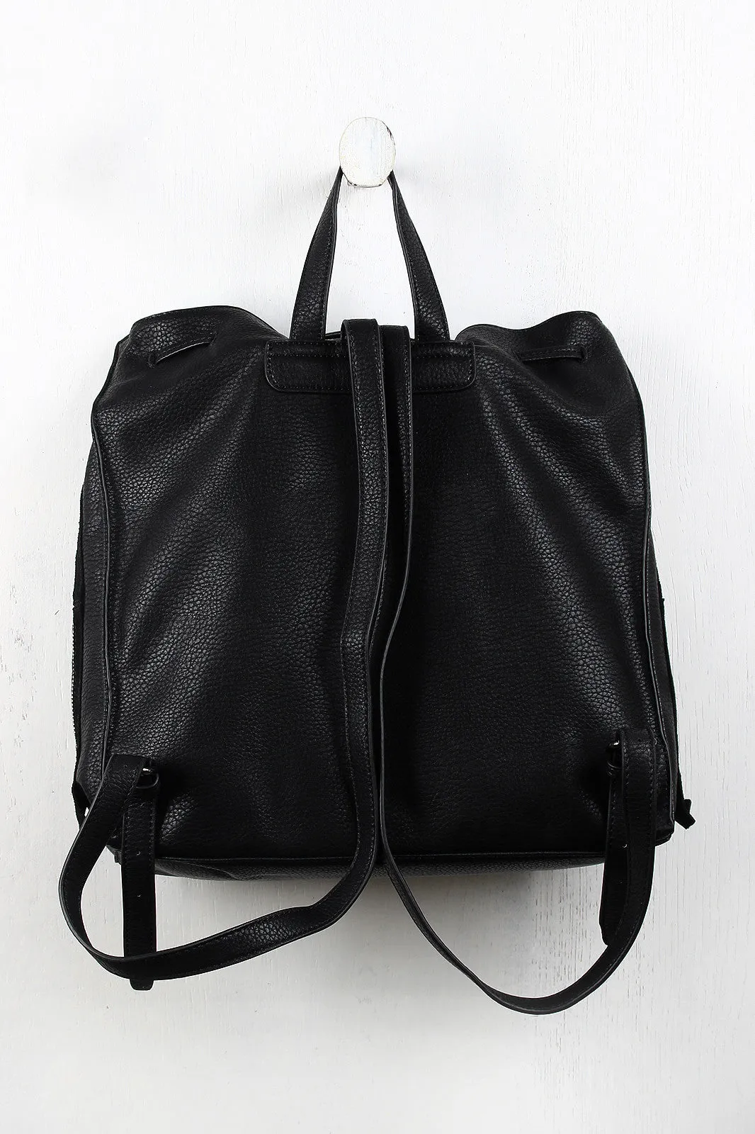 Leather And Suede Voice-controlled Boxy Highly-rated Backpack Drawstring