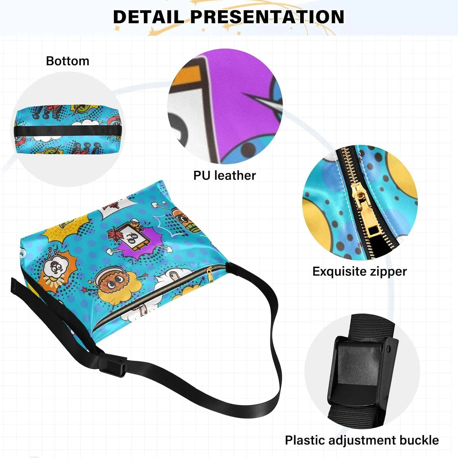 Leather Crossbody Bags for Women Crossbody Purse with Guitar Strap Zipped Pockets Handbag Shoulder Bag Multicolor 1