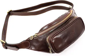 Leather Waist Pack | Belly Bag | Waist Bag| Leather Belt Bag | Leather Fanny Pack Handmade in Italy – Time Resistance