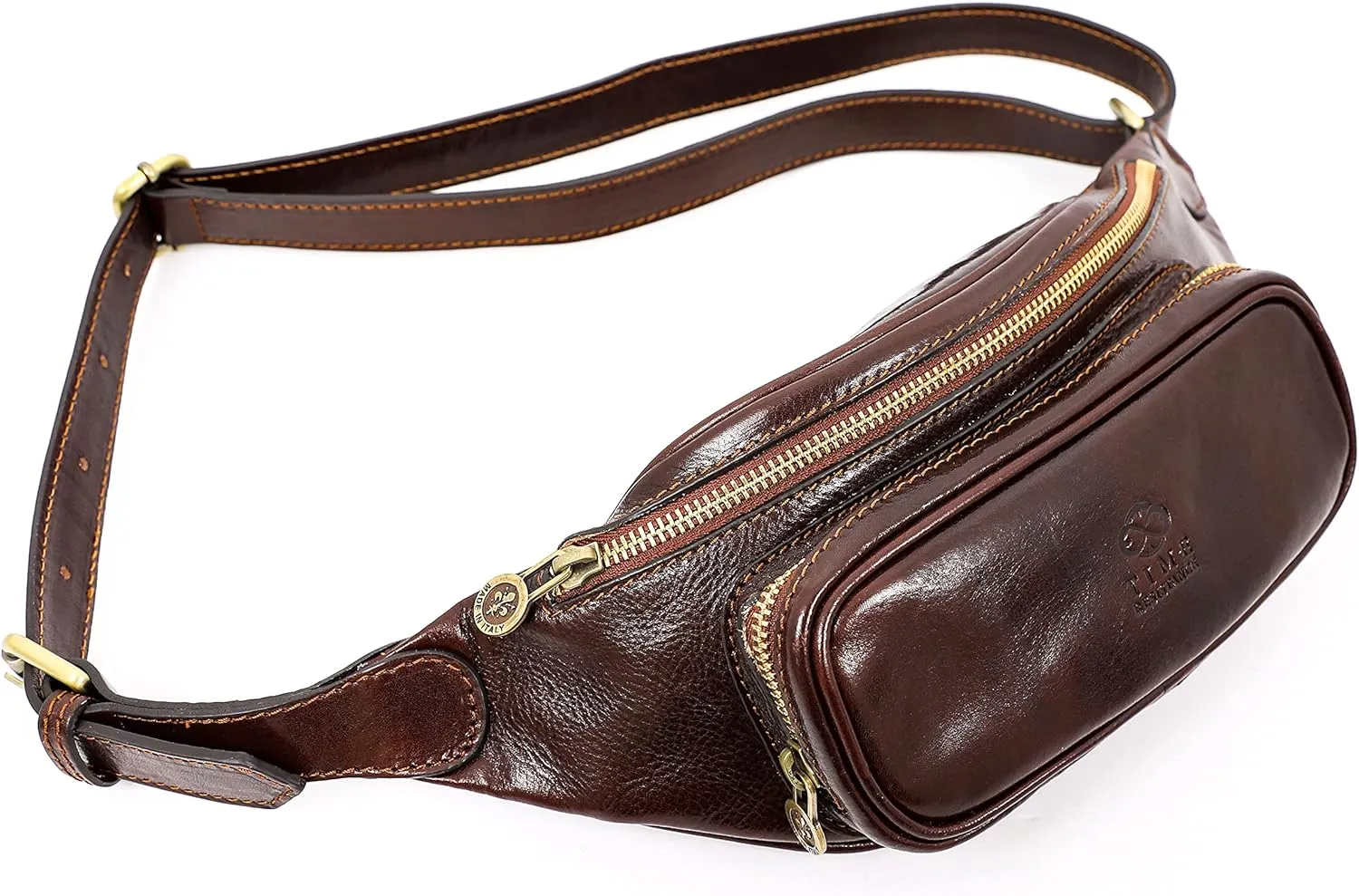 Leather Waist Pack | Belly Bag | Waist Bag| Leather Belt Bag | Leather Fanny Pack Handmade in Italy – Time Resistance