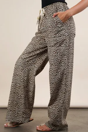 Leopard Drawstring Pants