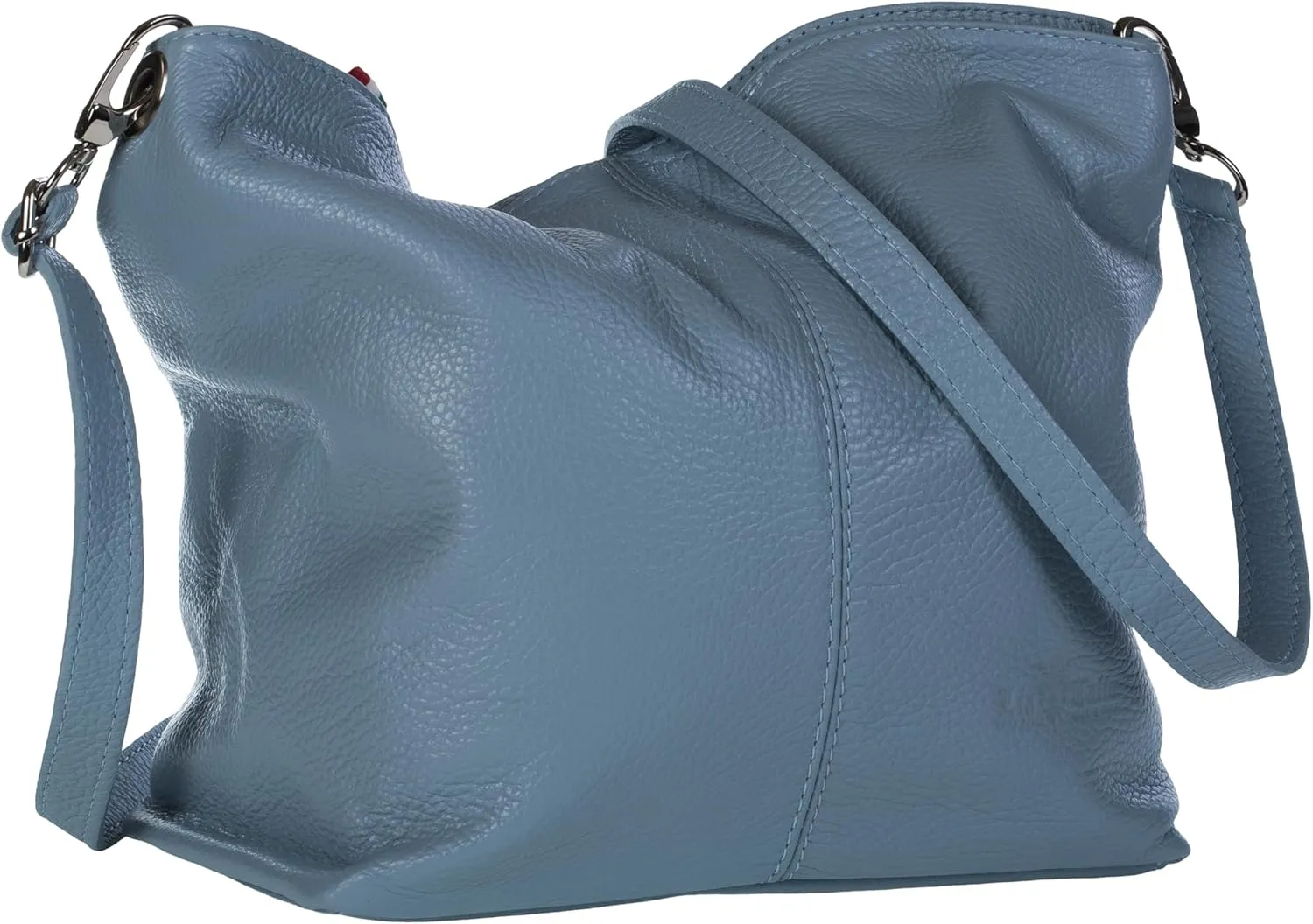 LiaTalia Womens Shoulder Bag - Soft Grained Leather - Medium Size Hobo Handbag Purse Made with 100% Italian Leather - ADAL
