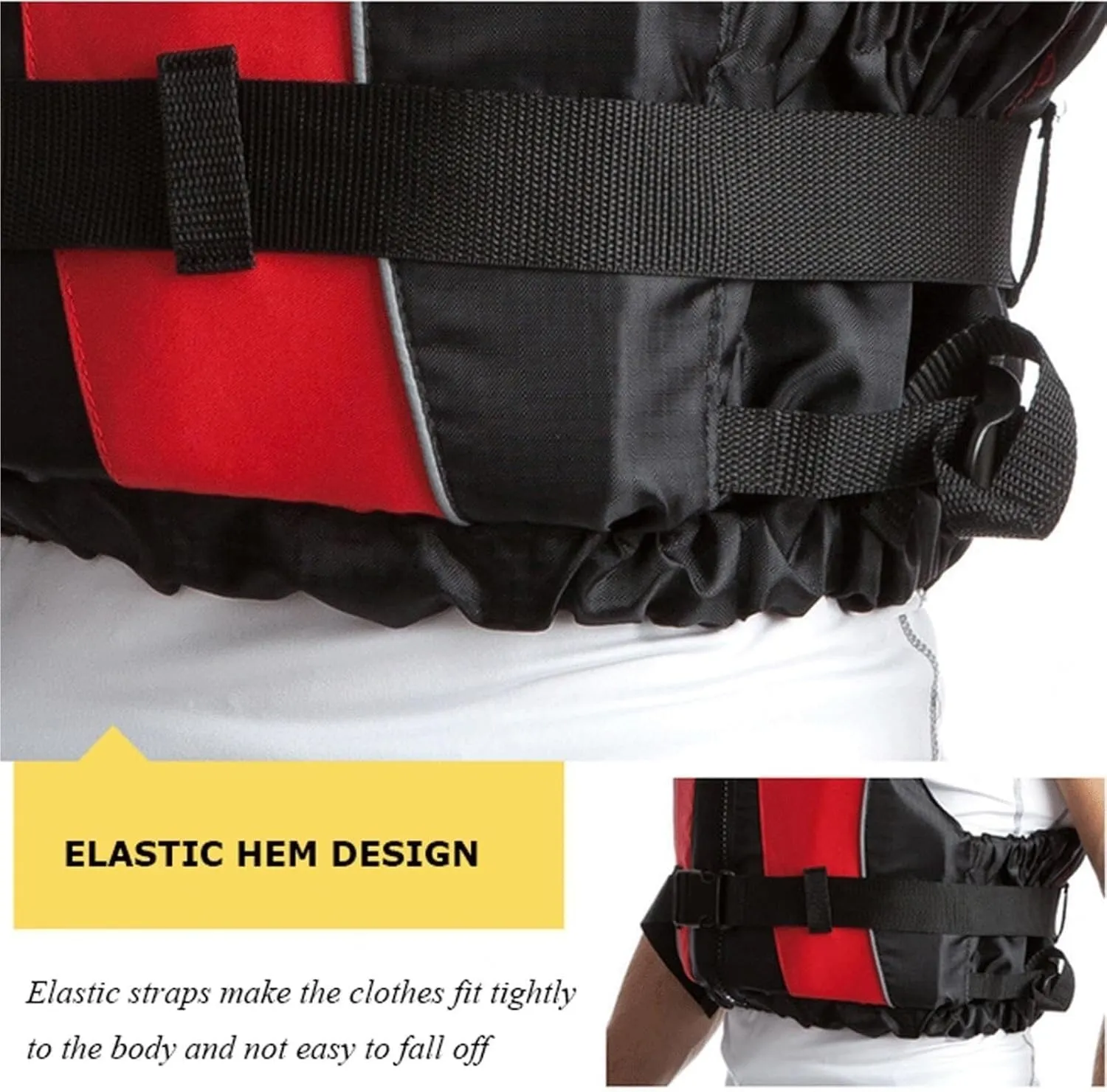 Life Jacket with Adjustable Safety Buckle and Zipped, Float Swim Vest for Men and Women