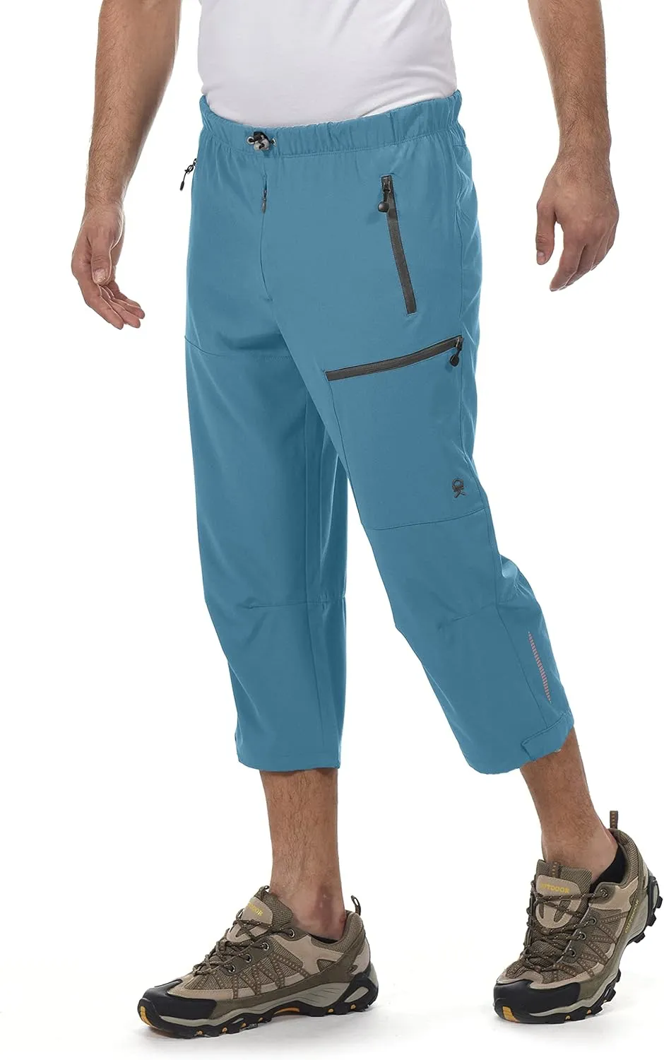 Little Donkey Andy Men's Quick Dry 3/4 Pants Lightweight Capri Shorts Hiking Fishing Travel Casual