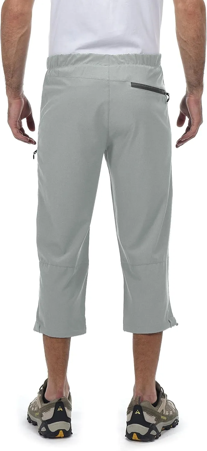 Little Donkey Andy Men's Quick Dry 3/4 Pants Lightweight Capri Shorts Hiking Fishing Travel Casual