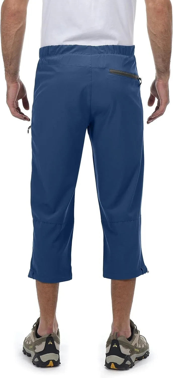Little Donkey Andy Men's Quick Dry 3/4 Pants Lightweight Capri Shorts Hiking Fishing Travel Casual