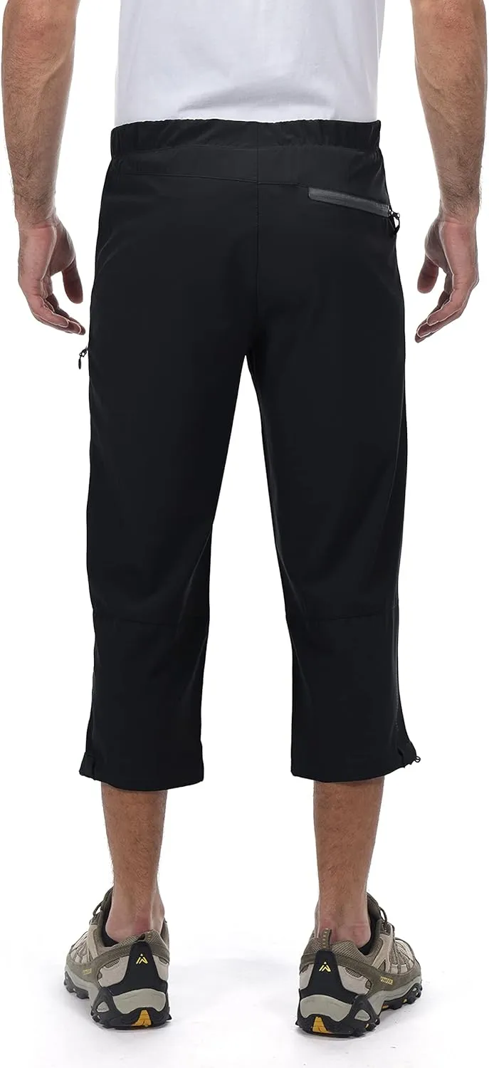 Little Donkey Andy Men's Quick Dry 3/4 Pants Lightweight Capri Shorts Hiking Fishing Travel Casual