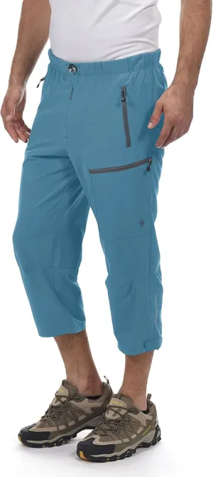 Little Donkey Andy Men's Quick Dry 3/4 Pants Lightweight Capri Shorts Hiking Fishing Travel Casual