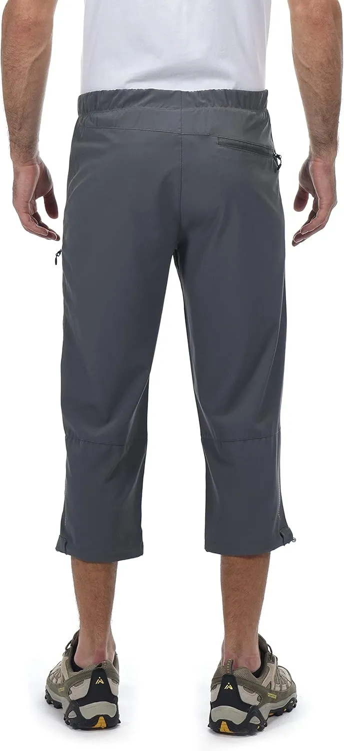 Little Donkey Andy Men's Quick Dry 3/4 Pants Lightweight Capri Shorts Hiking Fishing Travel Casual